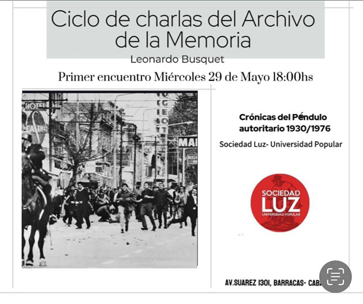 Ciclo de charlas del Archivo de la Memoria